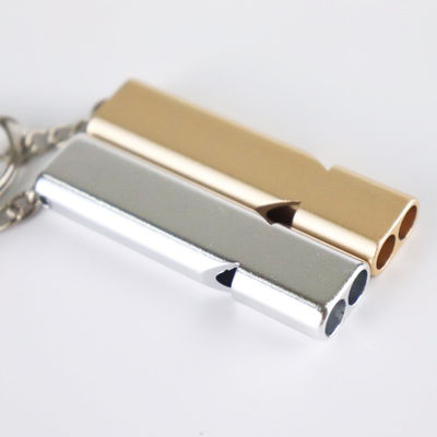 Dubbele buis Aluminium Alloy Fluit voor Lanyard Sleutelhanger Dubbele Tube High Frequency Style