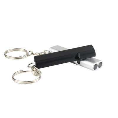 Dubbele buis Aluminium Alloy Fluit voor Lanyard Sleutelhanger Dubbele Tube High Frequency Style