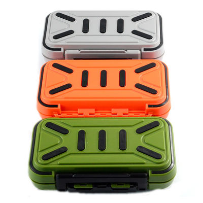 Oranje ABS Plastic Fishing Fly Lure Box met hoge duurzaamheid waterdichte vis aasdoos