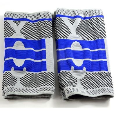 Outdoor sport ademend nylon siliconen kniebeugel compressie knie mouw met superieure