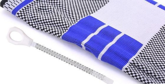 Outdoor sport ademend nylon siliconen kniebeugel compressie knie mouw met superieure