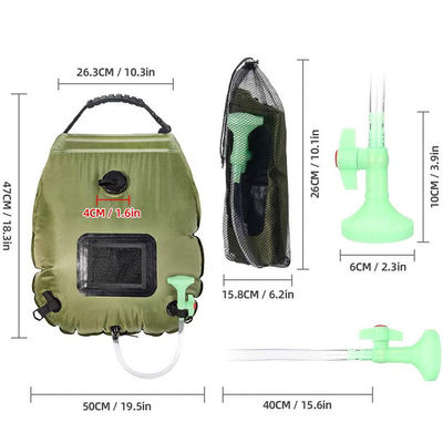 20L zonne-verwarming douchezak voor outdoor camping draagbare douche accessoire kit