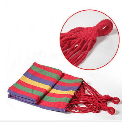 Eenmalige hangmat Draagbaar lichtgewicht Kamper Canvas hangmat Outdoor katoenen hangmat Swing