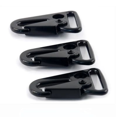 Verzendkosten Zinklegering 25 mm Sleutelhanger Snap Hook Zwart Carabiner HK Clip voor tassen