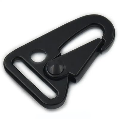 Verzendkosten Zinklegering 25 mm Sleutelhanger Snap Hook Zwart Carabiner HK Clip voor tassen