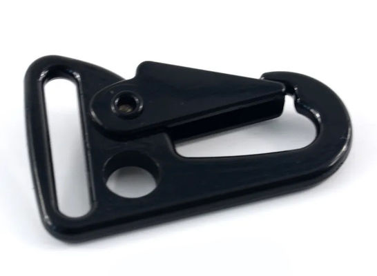 Verzendkosten Zinklegering 25 mm Sleutelhanger Snap Hook Zwart Carabiner HK Clip voor tassen