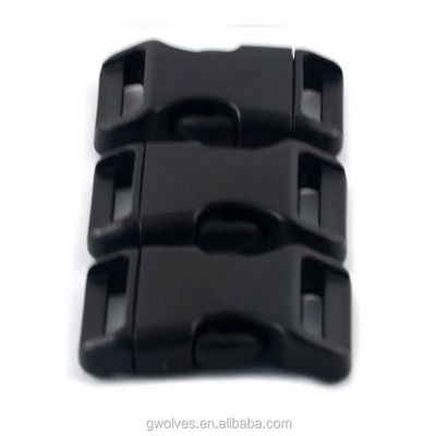 15 mm/20 mm Plastic Paracord Buckle met gebogen ontwerp en 5/8 &quot; zijdelingse release '