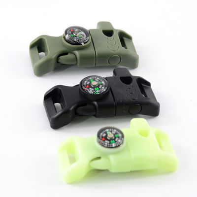 Buiten brandstarter fluitje kompas boei lichtgewicht 13 mm Grootte voor Paracord Survival
