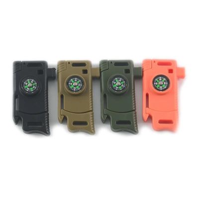 Multi Tool Fire Starter Fluit Compass Tactische Buckle voor Kamperen Wandelen 13mm Grootte