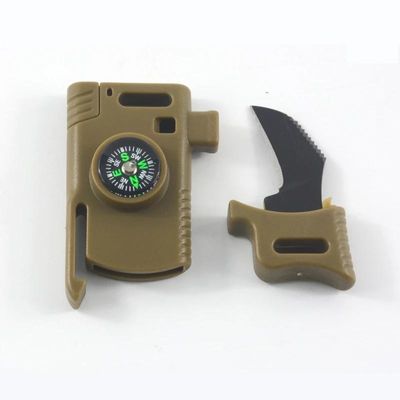 Multi Tool Fire Starter Fluit Compass Tactische Buckle voor Kamperen Wandelen 13mm Grootte