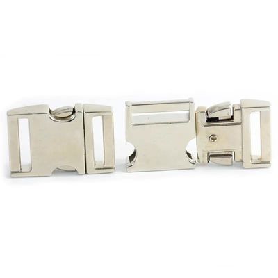 Side Release Style Metal Dog Collar Alloy Curved Quick Release Buckle 5/8&quot; US 1 stuk